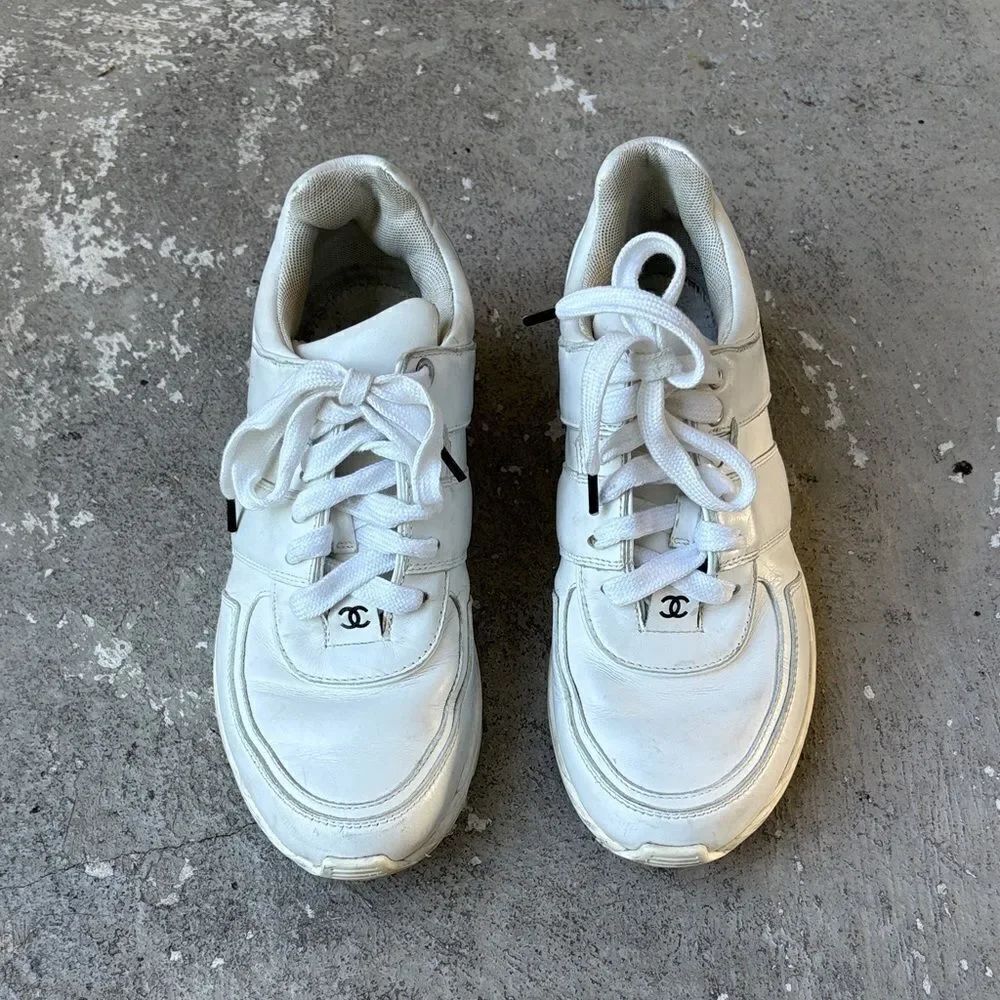Chanel leather trainers